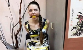 Slender Brunette Teen In Pantyhose Has A Passion For Bondage
