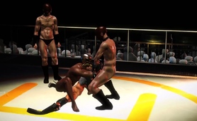 Bodacious 3d Slave Fucked Rough By A Gang Of Muscled Studs