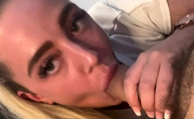 Blonde Girl Blows On Big Dick