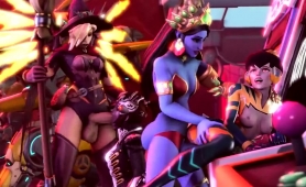 Three Mesmerizing 3d Babes Indulge In Futanari Suck And Fuck