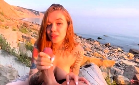 Step Sister Sucked My Dick Right On The Beach