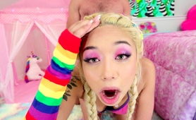 Hardcore Pussy Pounding For Ebony Teen Freak In Stockings