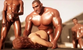 Curvaceous 3d Slut Can Only Be Satisfied By Being Gangbanged