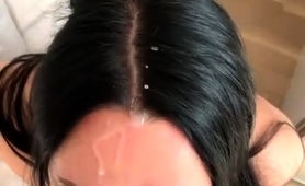 Naughty Stepmom Rewarded With Hot Facial After Taboo Blowjob