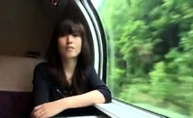 Sweet Japanese Babe Satisfies Her Need For Cock On A Train